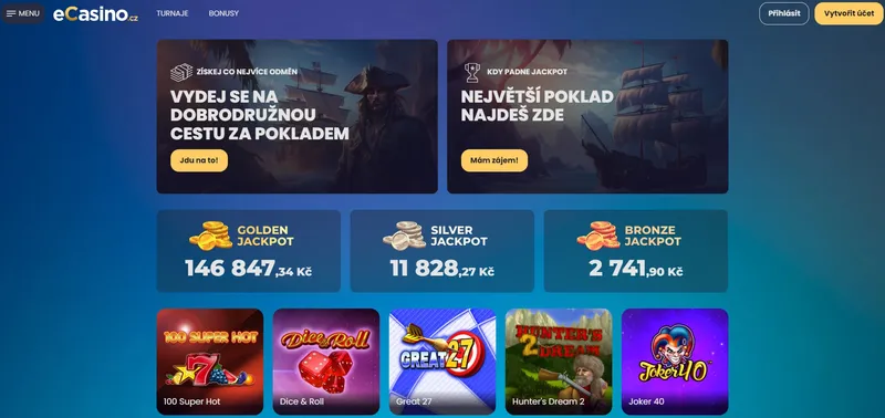 ecasino.cz – home page